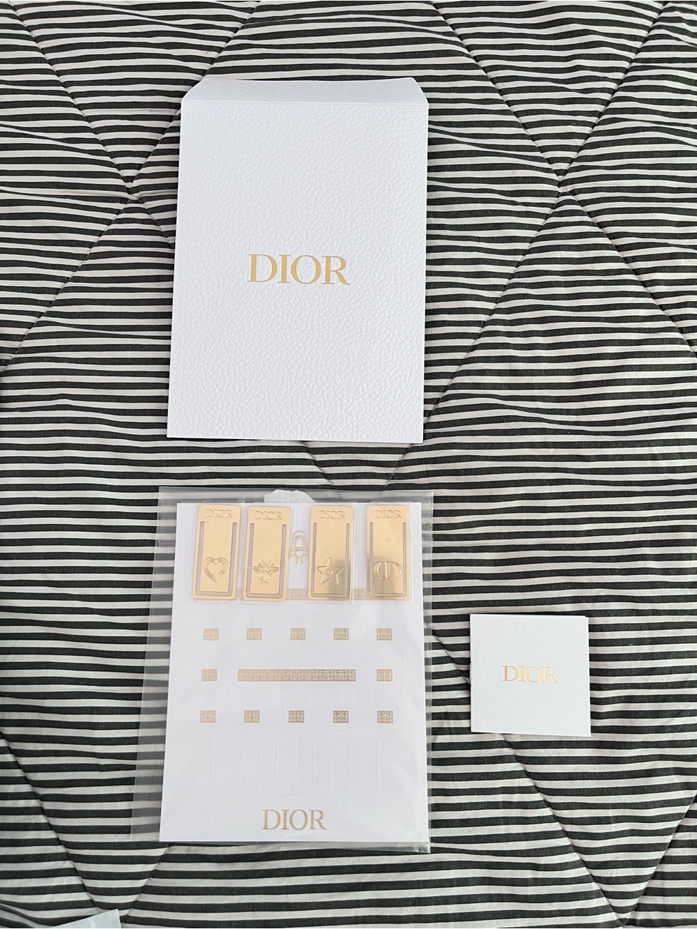 DIOR Gold 2025 Exclusive bookmarks